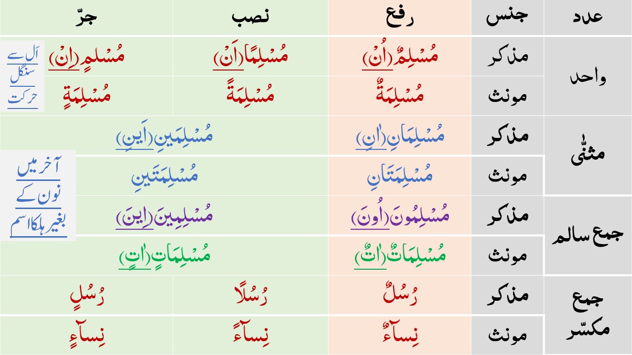 Declension & Cases of Nouns (Gardaan)